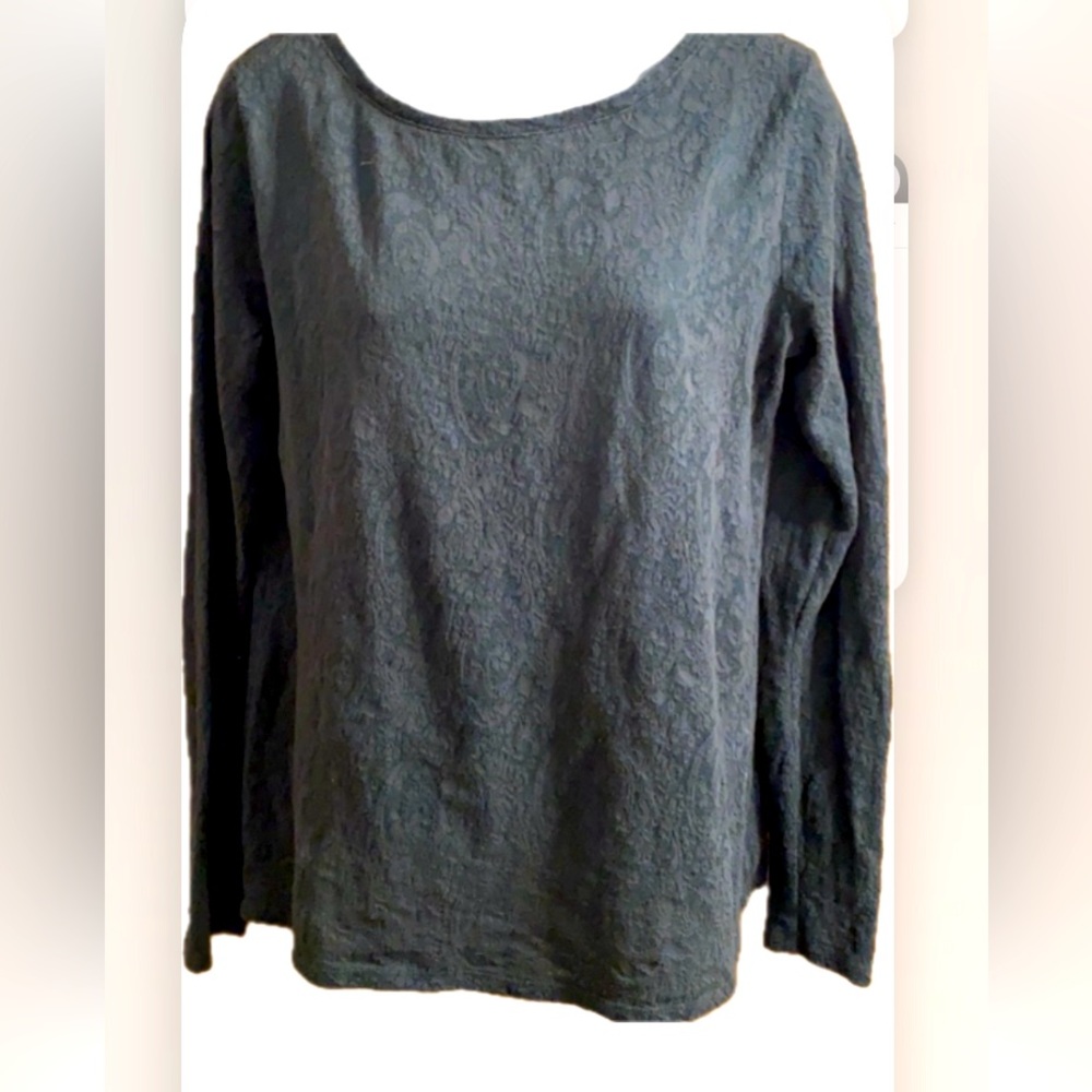 FINAL SALE 
LOFT Women’s First Green Long Sleeved Lace Top Size M